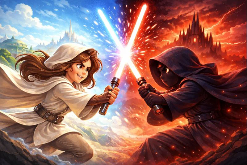 Concrete Code VS Abstract Code. AI generated.